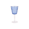 Vietri Barocco Wine Glass - Cobalt