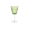 Vietri Barocco Wine Glass - Mint Green