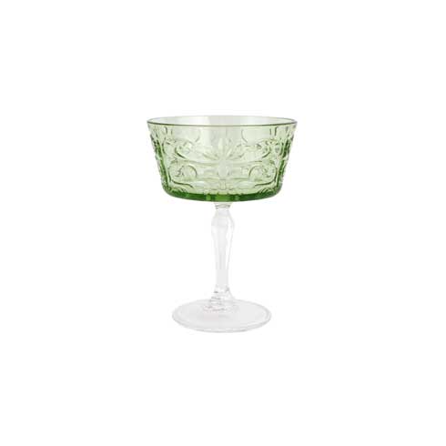 Vietri Barocco Coupe Champagne Glass - Mint Green