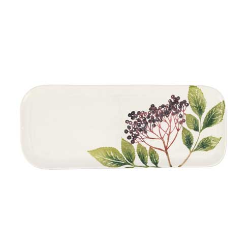 Vietri Foresta Primavera Narrow Rectangular Platter - Elderberry