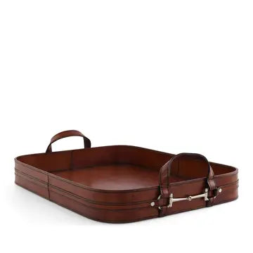 Vagabond House Tray Horse Bit Serving Tray Leather