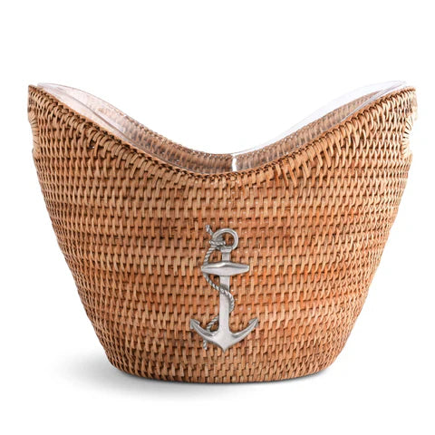 Vagabond House Anchor Ice Tub Hand Woven Wicker Rattan