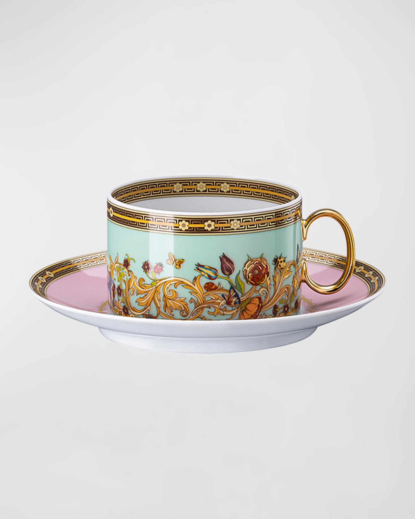 Versace Butterfly Garden Modern Teacup and Saucer