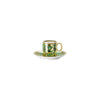 Versace Espresso AD Cup & Saucer Medusa Garland Green