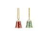 Versace Set of 2 Bells Medusa Garland Red & Green Ornaments