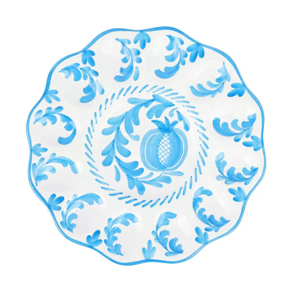 Vietri Arezzo Aqua Egg Platter