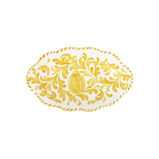 Vietri Bowl Arezzo Yellow Oval Bowl