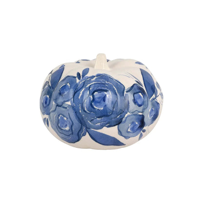 Vietri Pumpkins Blue Camellia - Small