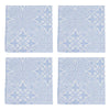 Vietri Set of 4  Blue Damask Napkins