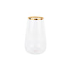 Vietri High Ball Francesca Gold Rim Glass