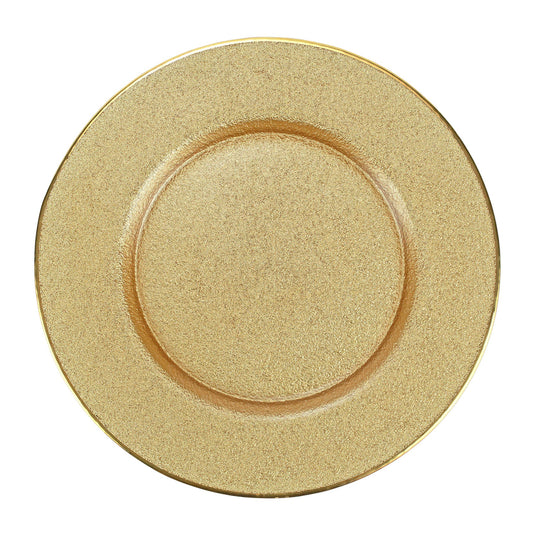 Vietri Metallic Glass Service Plate/Charger Gold
