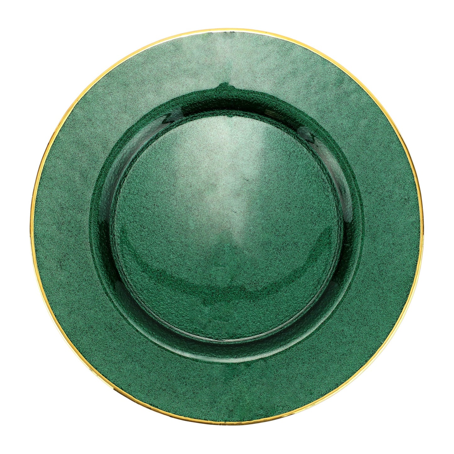 Vietri Metallic Glass Service Plate/Charger Green