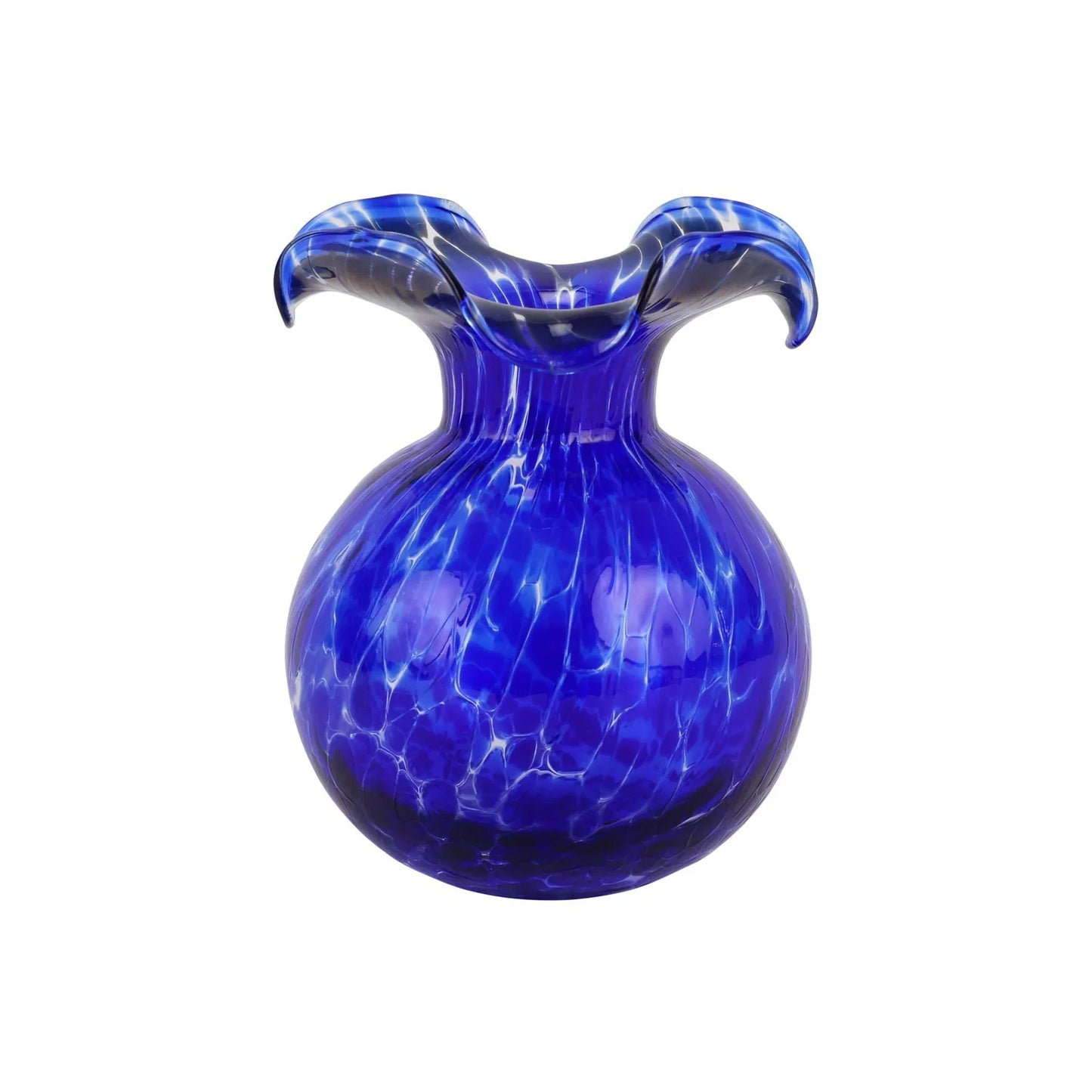 Vietri Hibiscus Glass Bud Vase - Tortoiseshell - Cobalt