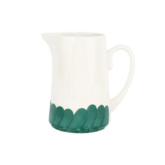 Vietri Lisbon Green Brushstroke Pitcher