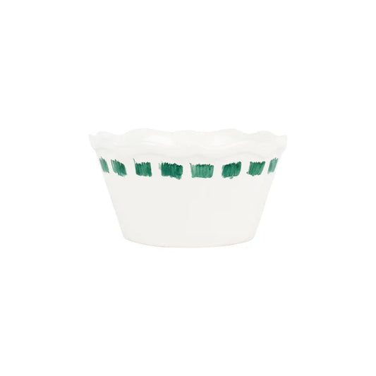 Vietri Lisbon Green Stitch Cereal Bowl