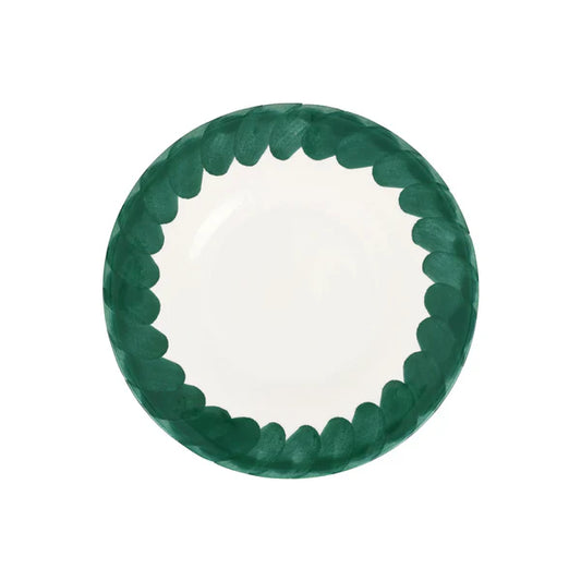 Vietri Lisbon Green Brushstroke Salad Plate
