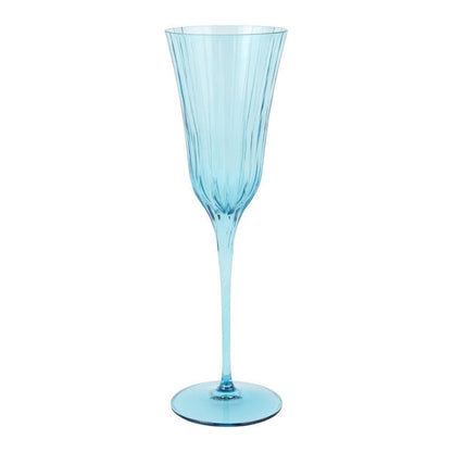 Vietri Natalia Teal Champagne Glass V