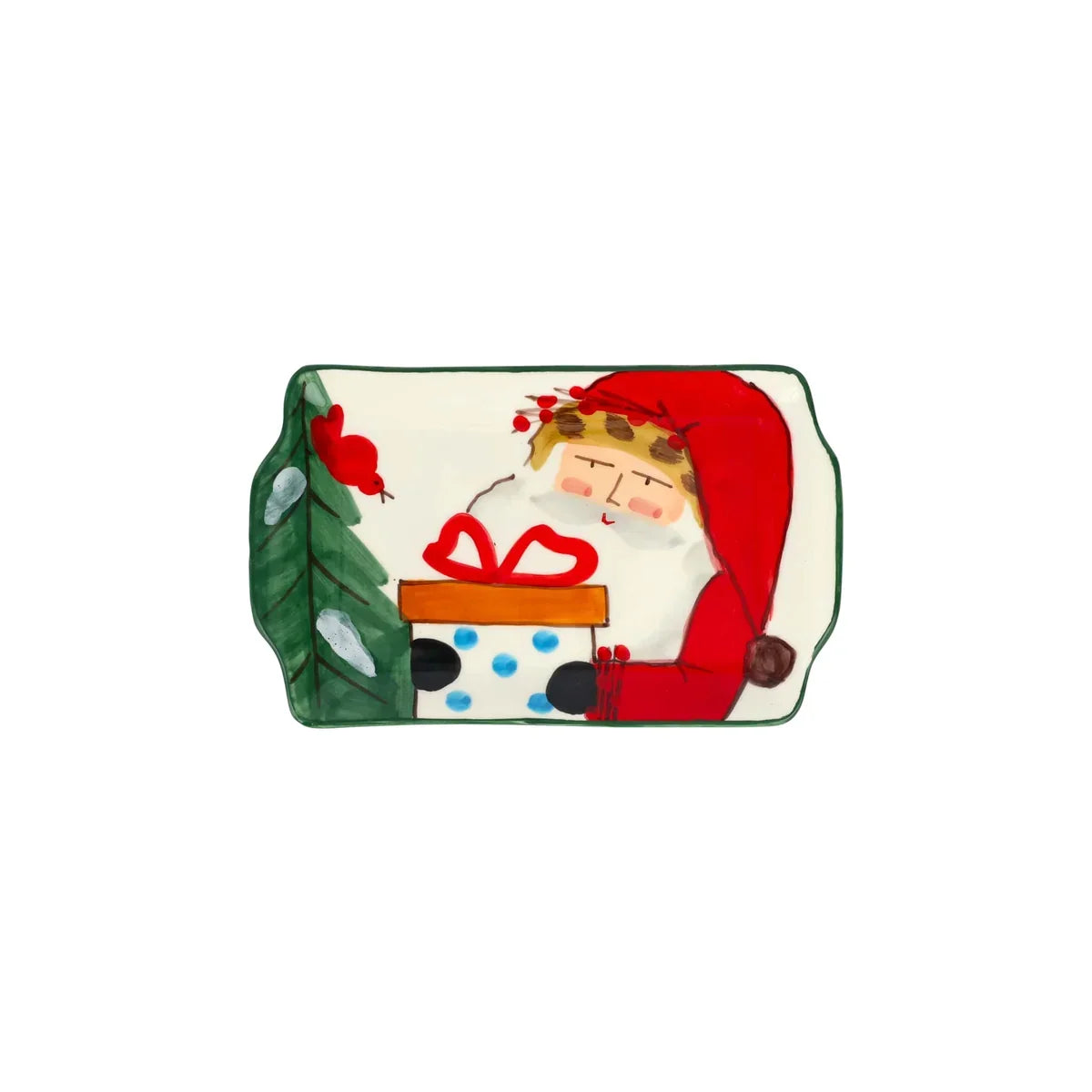 Vietri 2026 Rect. Plate Old St. Nick 2026 Limited Edition Rectangular Plate