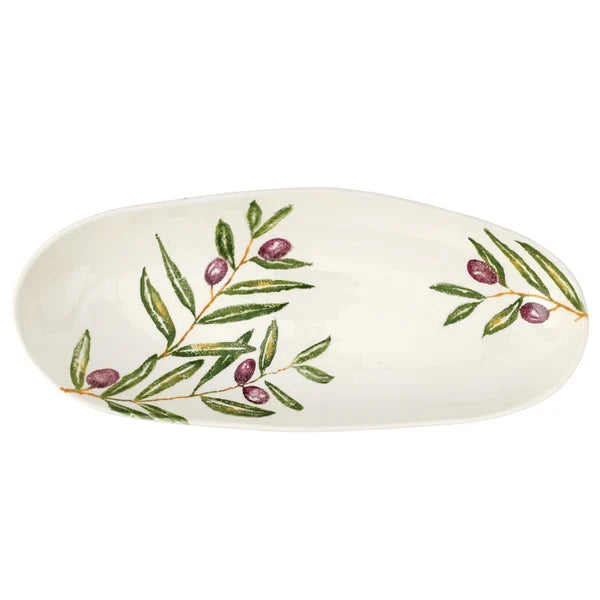 Vietri Oliva Small Narrow Oval Platter