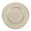 Vietri Metallic Glass Service Plate/Charger Pearl Ivory