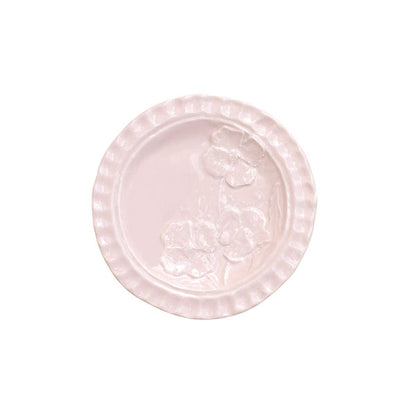 Vietri Pink Canape Pietra Fiori Plate