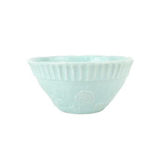 Vietri Aqua Bowl Pietra Fiori Serving Bowl