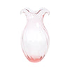 Vietri Pink Hibiscus Vertical Fluted Small Vase