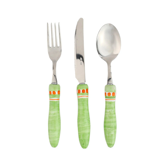 Vietri Positano Three-Piece Place Setting Green