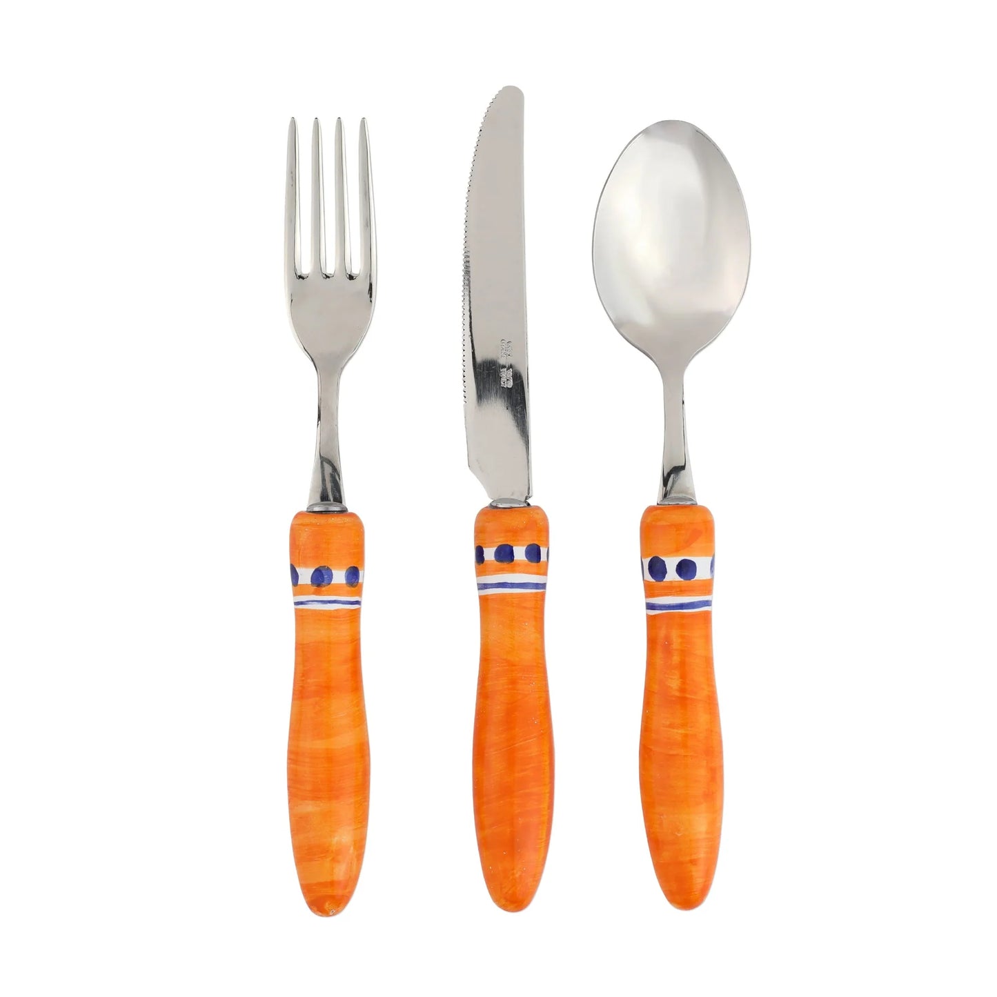 Vietri Positano Three-Piece Place Setting Orange