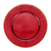 Vietri Metallic Glass Service Plate/Charger Red