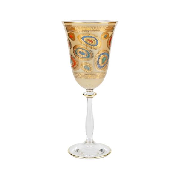 Vietri Regalia Wine Glass - Cream