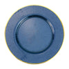 Vietri Metallic Glass Service Plate/Charger Sapphire Blue
