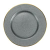 Vietri Metallic Glass Service Plate/Charger Slate Gray