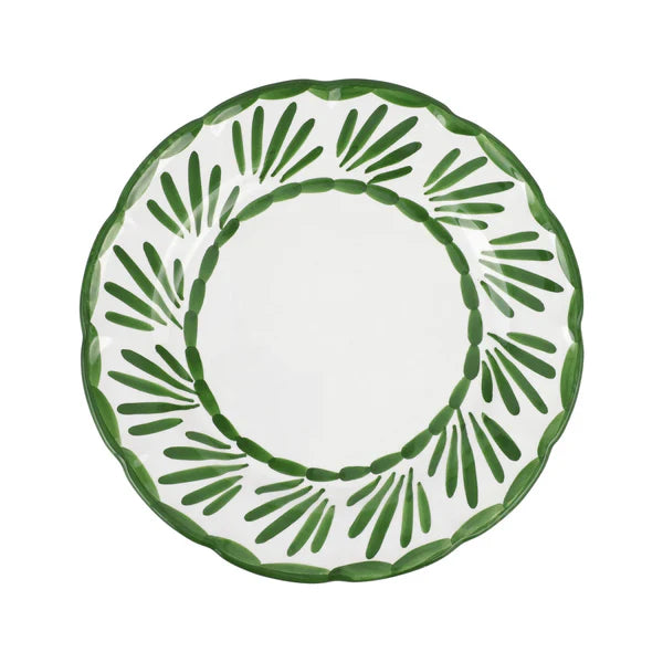 Vietri Arezzo Green Dinner Plate