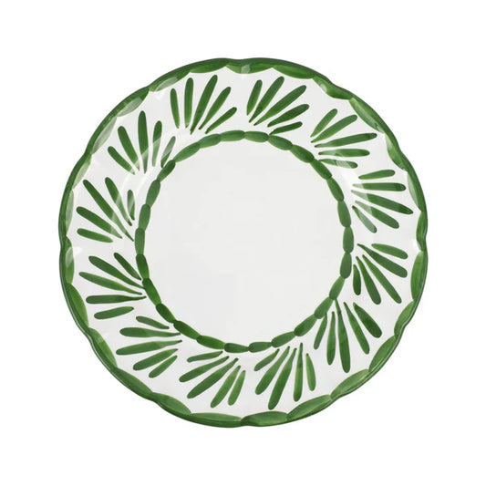 Vietri Arezzo Green Dinner Plate
