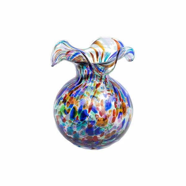 Vietri Carnevale Bud Hibiscus Glass Vase
