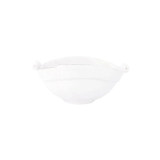 Vietri White Lastra Olive Bowl Two-Part