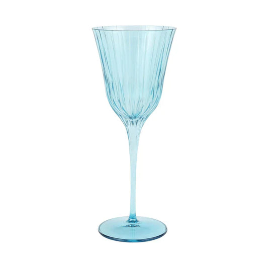 Vietri Natalia Teal Wine Glass