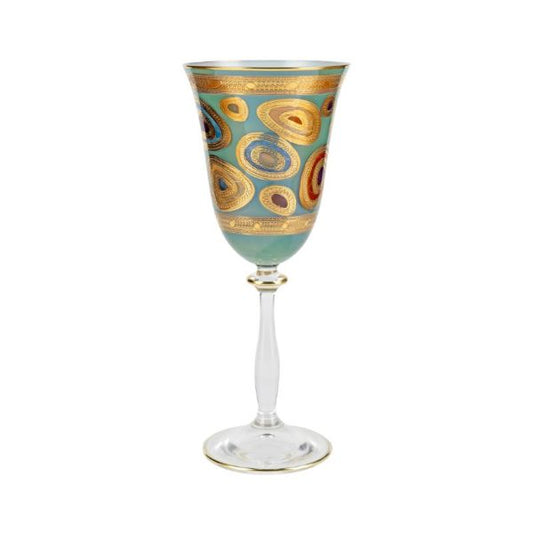 Vietri Regalia Wine Glass - Aqua