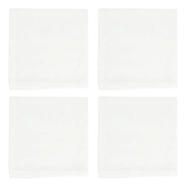 Vietri Set of 4 White Damask Napkins