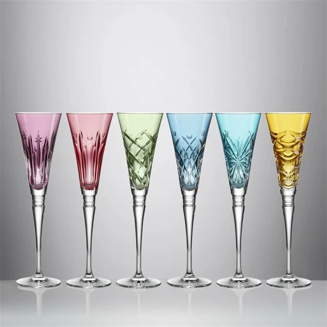 Wateford Winter Wonders Flutes, Assorted Colors, Set of 6