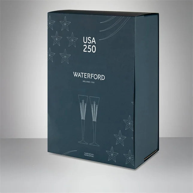 Waterford US250 Clear Flute, 5oz, Set of 2 Limited Edition