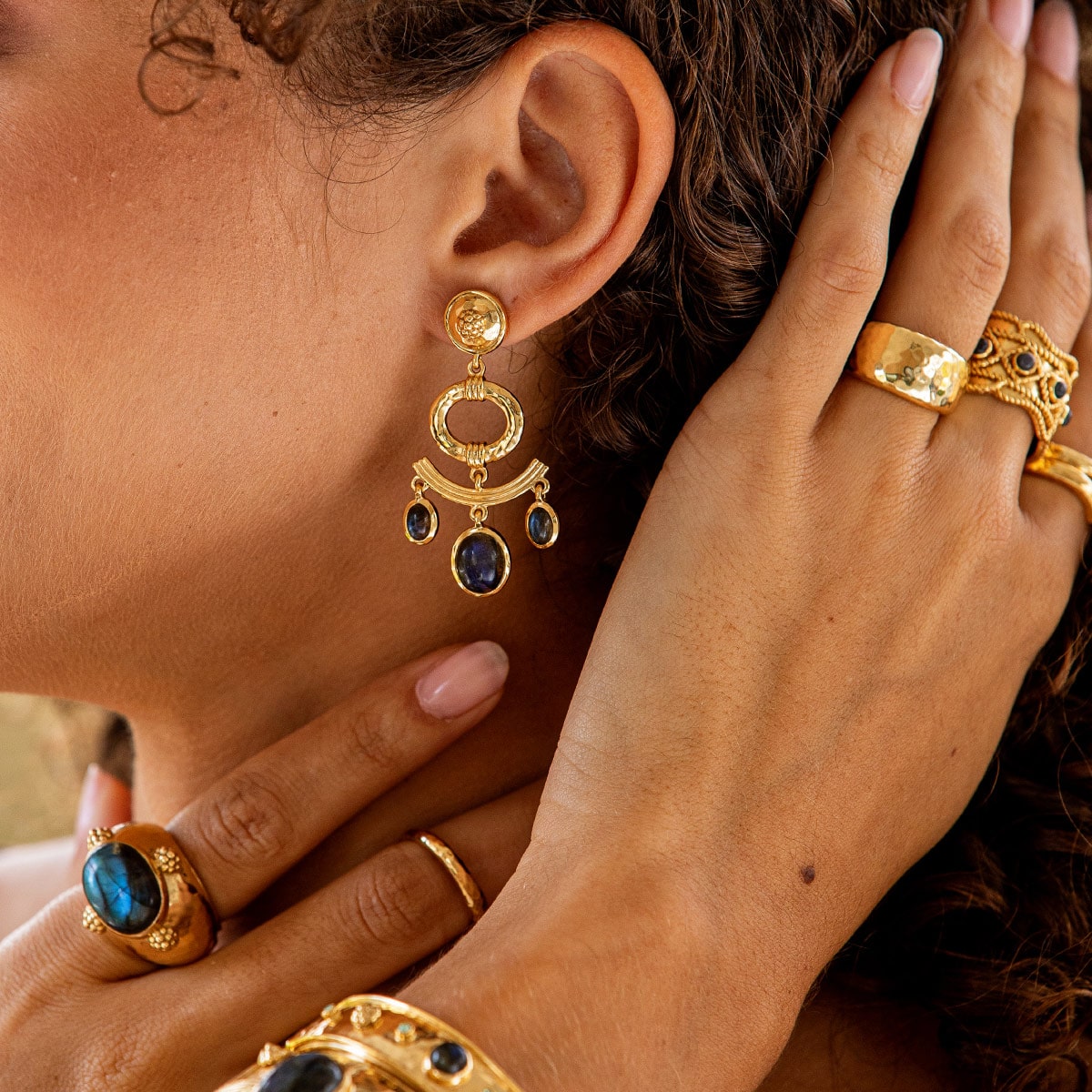 Capucine De Wulf Cleopatra Chandelier Earrings