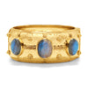 Capucine De Wulf Cleopatra Grande Hinged Bracelet - Gold/Blue Labradorite