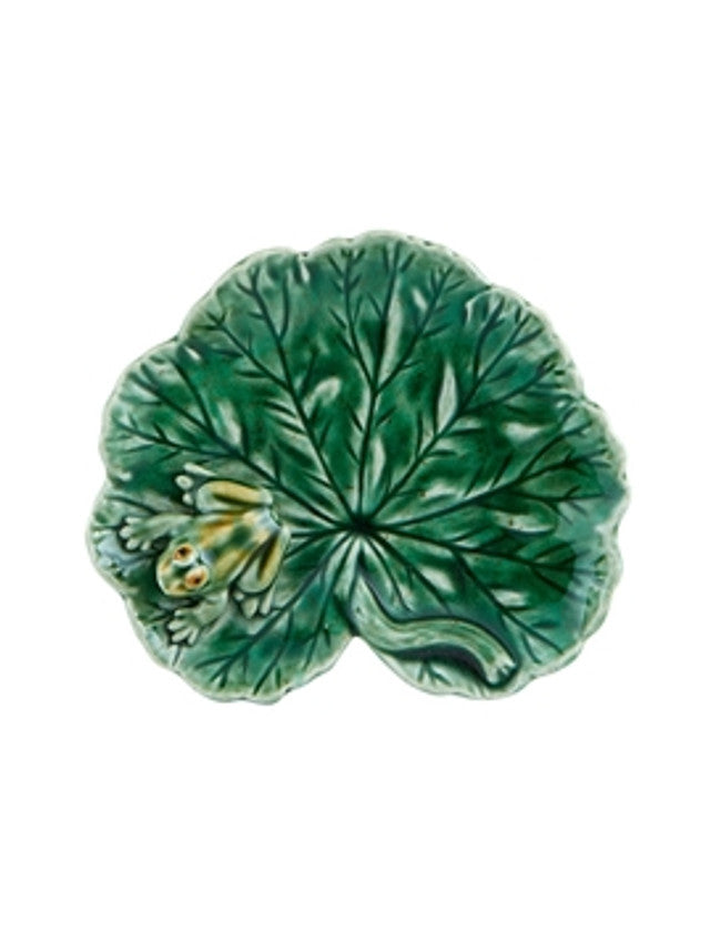 Vista Alegre Countryside Leaves Gerarium Leaf with Frog