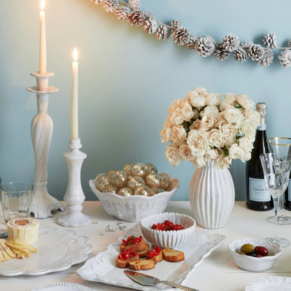 Vietri Incanto Lace Medium Serving Bowl - White