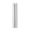 Caspari Candles: Straight Taper 10" Candles in Metallic Silver - 2 Candles Per Package