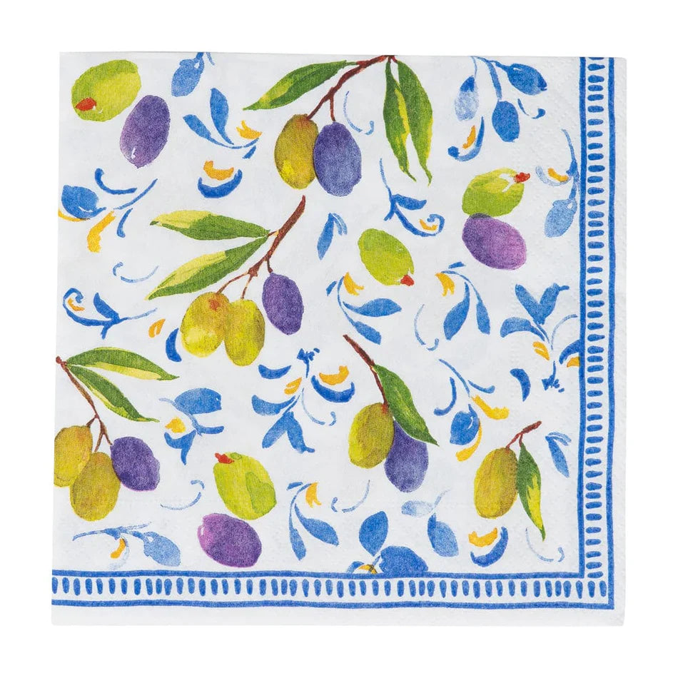 Caspari Mediterranean Blue Luncheon Napkins