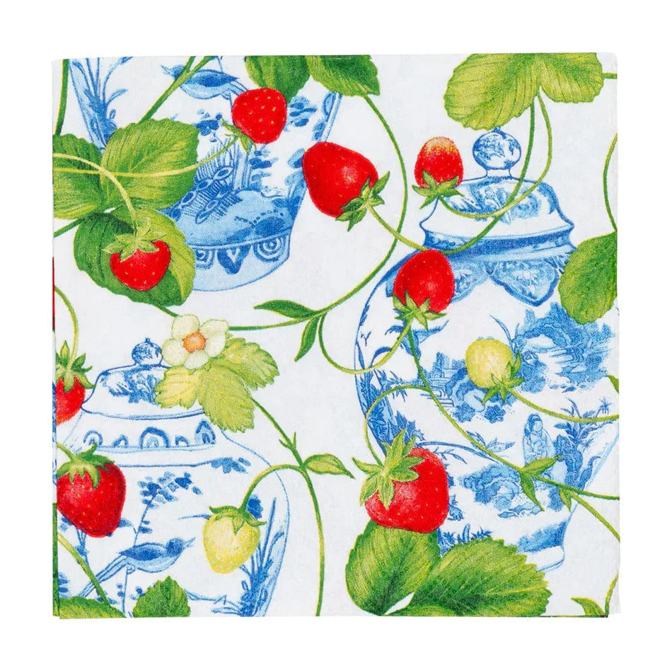 Caspari Papierservietten Millefleurs – 20 Stück, Dreilagig, 24 X 24 Cm, Umweltfreundlich