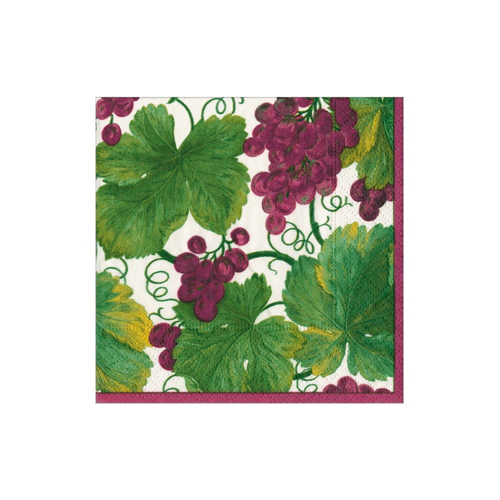 Caspari Vineyard Bordeaux Cocktail Napkins